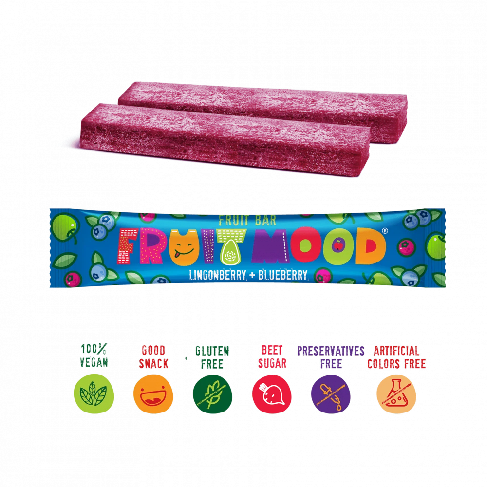 Ovocná tyčinka Fruit Mood Brusinka-Borůvka 20g